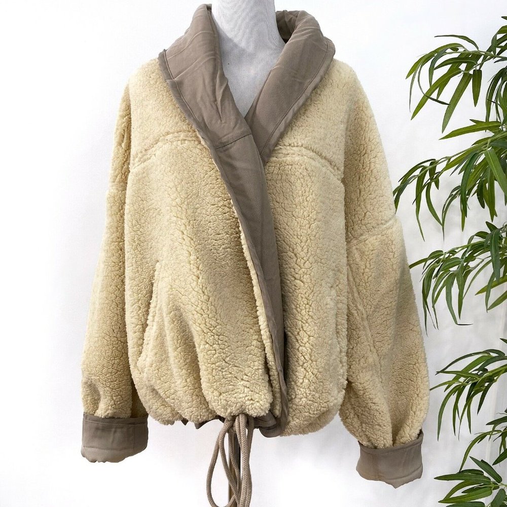 Free People Mix It Up Reversible Sherpa Tie Jacket - Picture 4 of 8